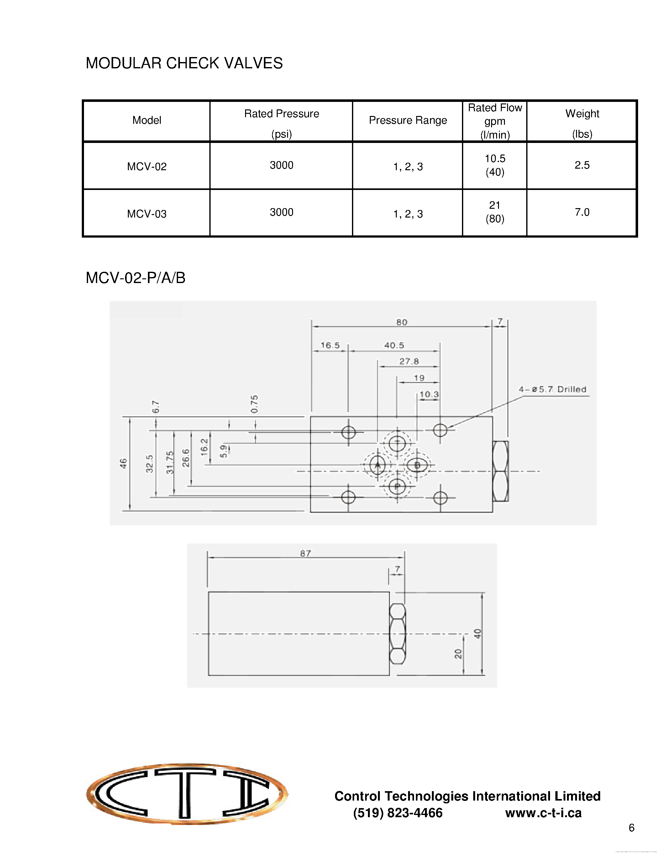Datasheet MCV-02-B page 2 Datasheet MCV-02-B - page 2