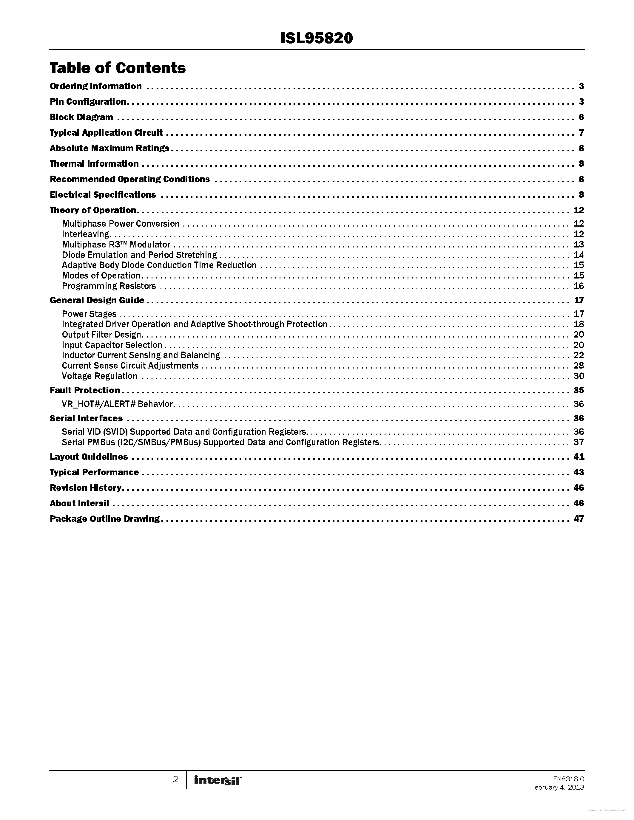 Datasheet ISL95820 - page 2