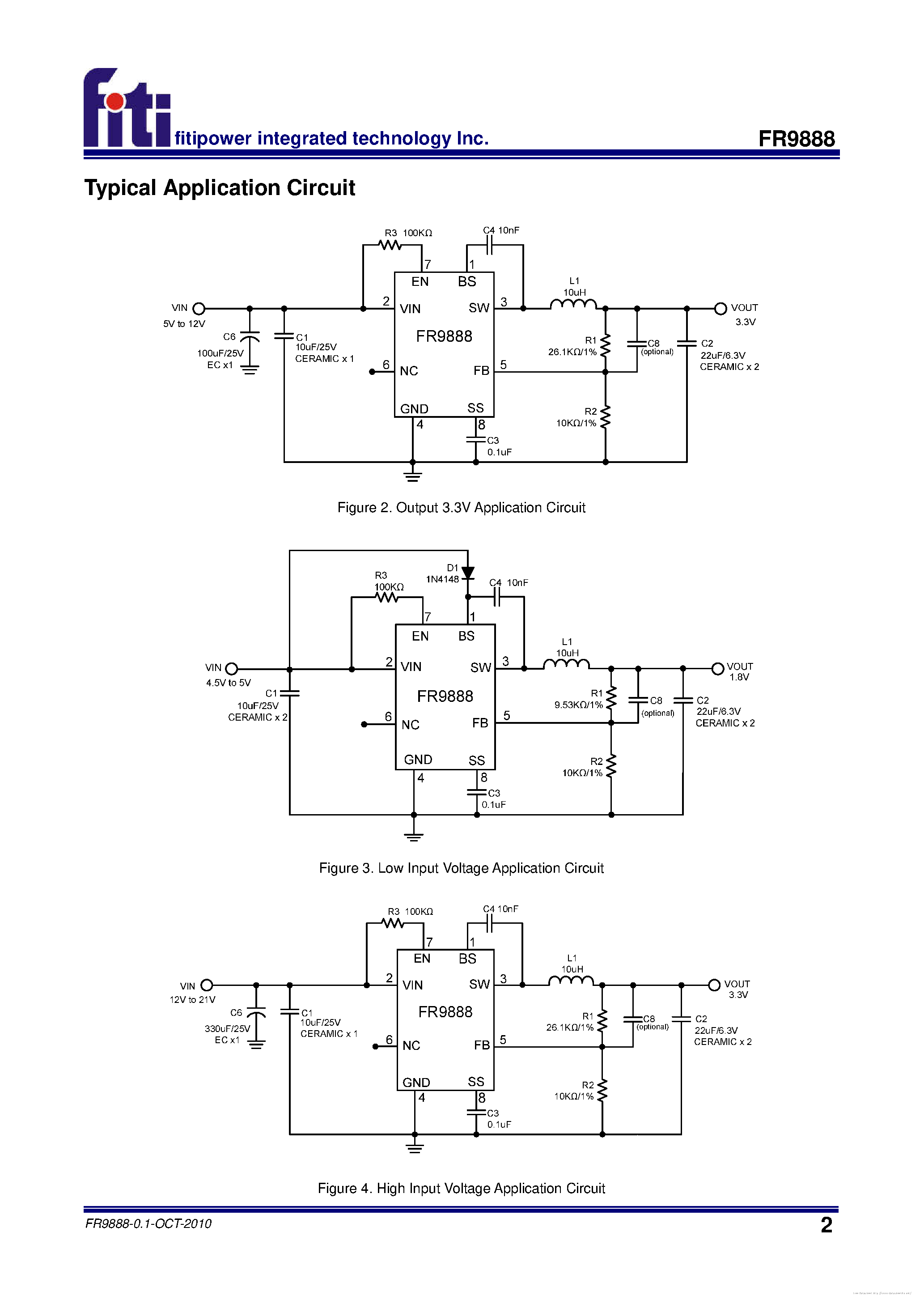 Даташит на микросхему FR9888 страница 2 Даташит FR9888 - страница 2