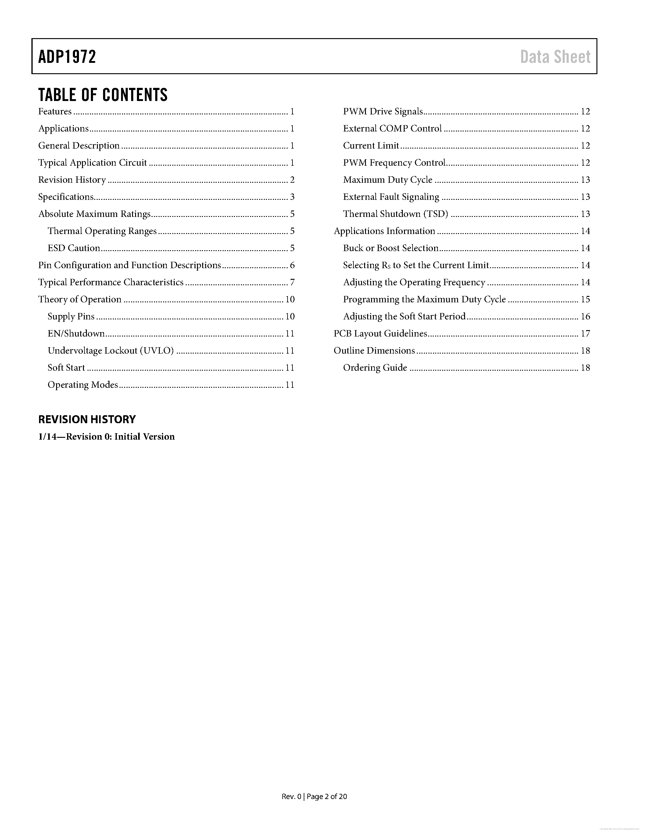 Даташит ADP1972 - страница 2