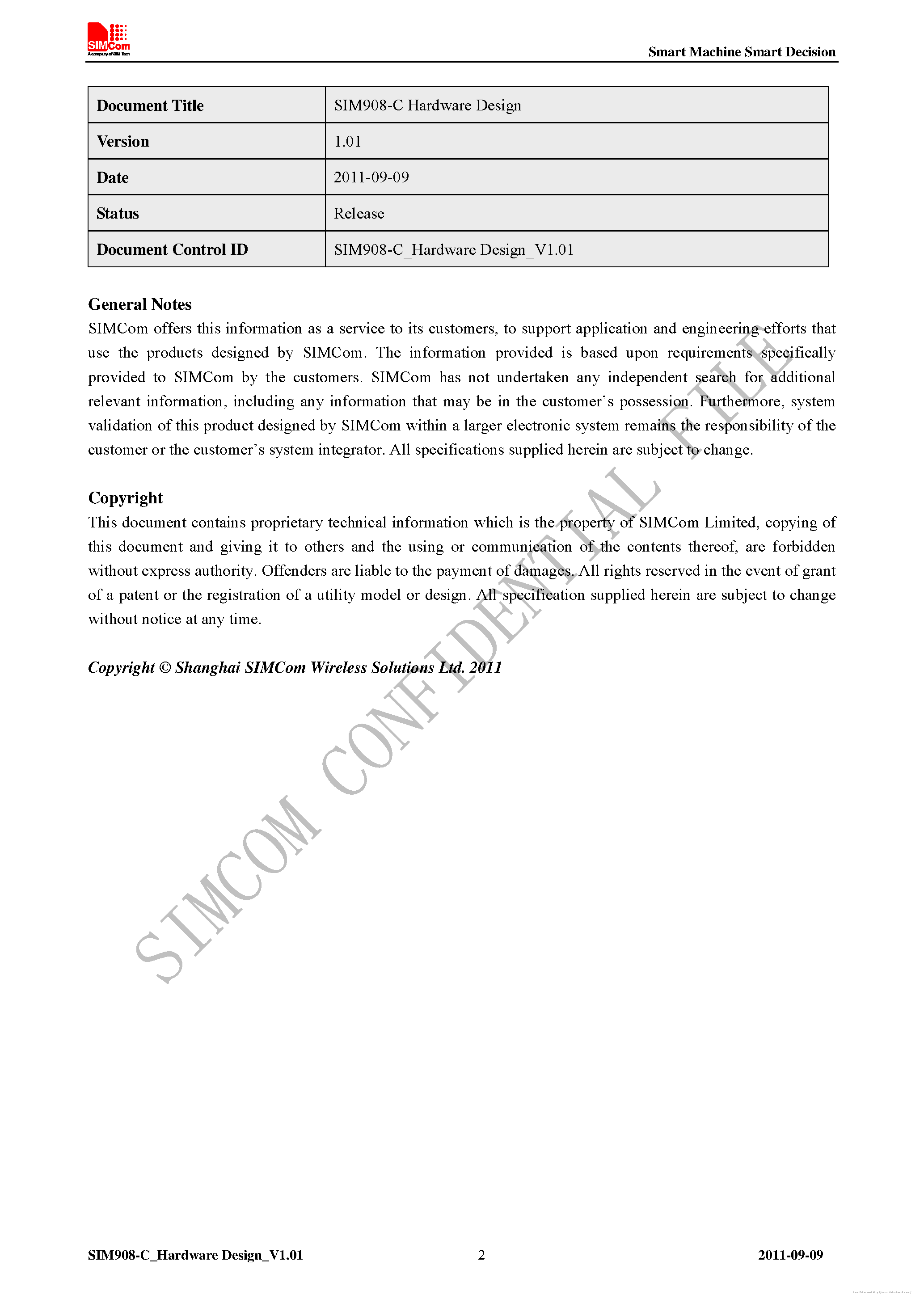 Datasheet SIM908-C - page 2