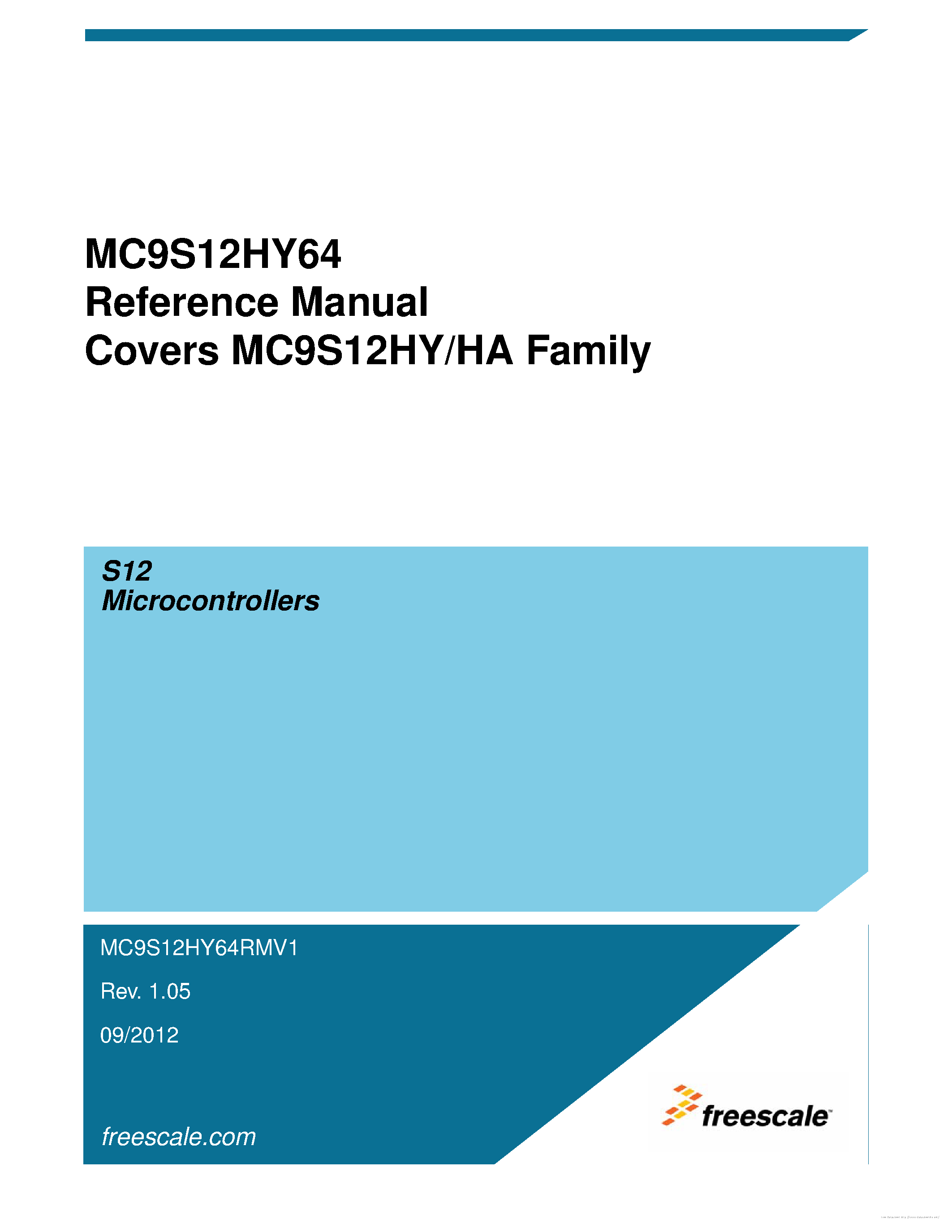 Datasheet MC9S12HY64 page 1 Datasheet MC9S12HY64 - page 1
