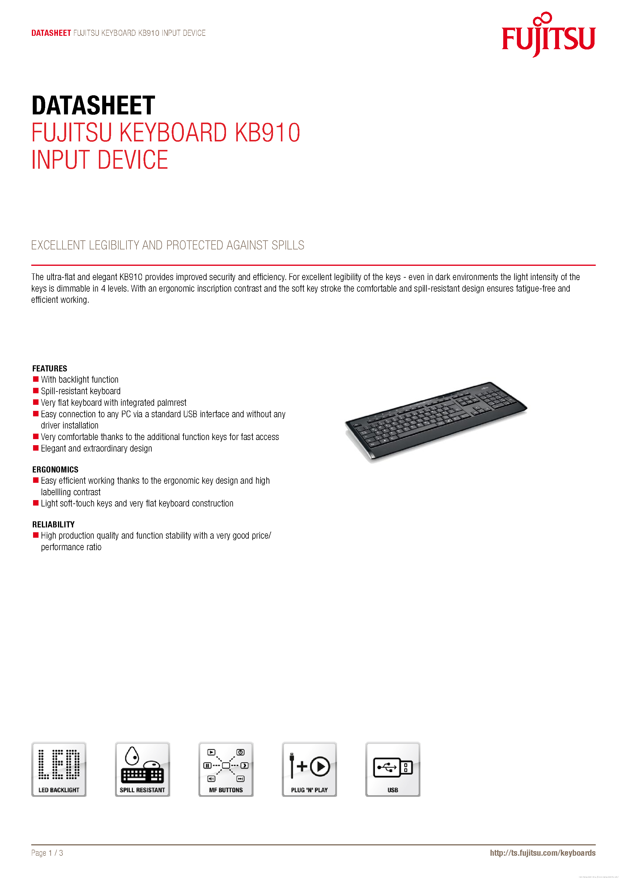 Даташит KB910 - страница 1