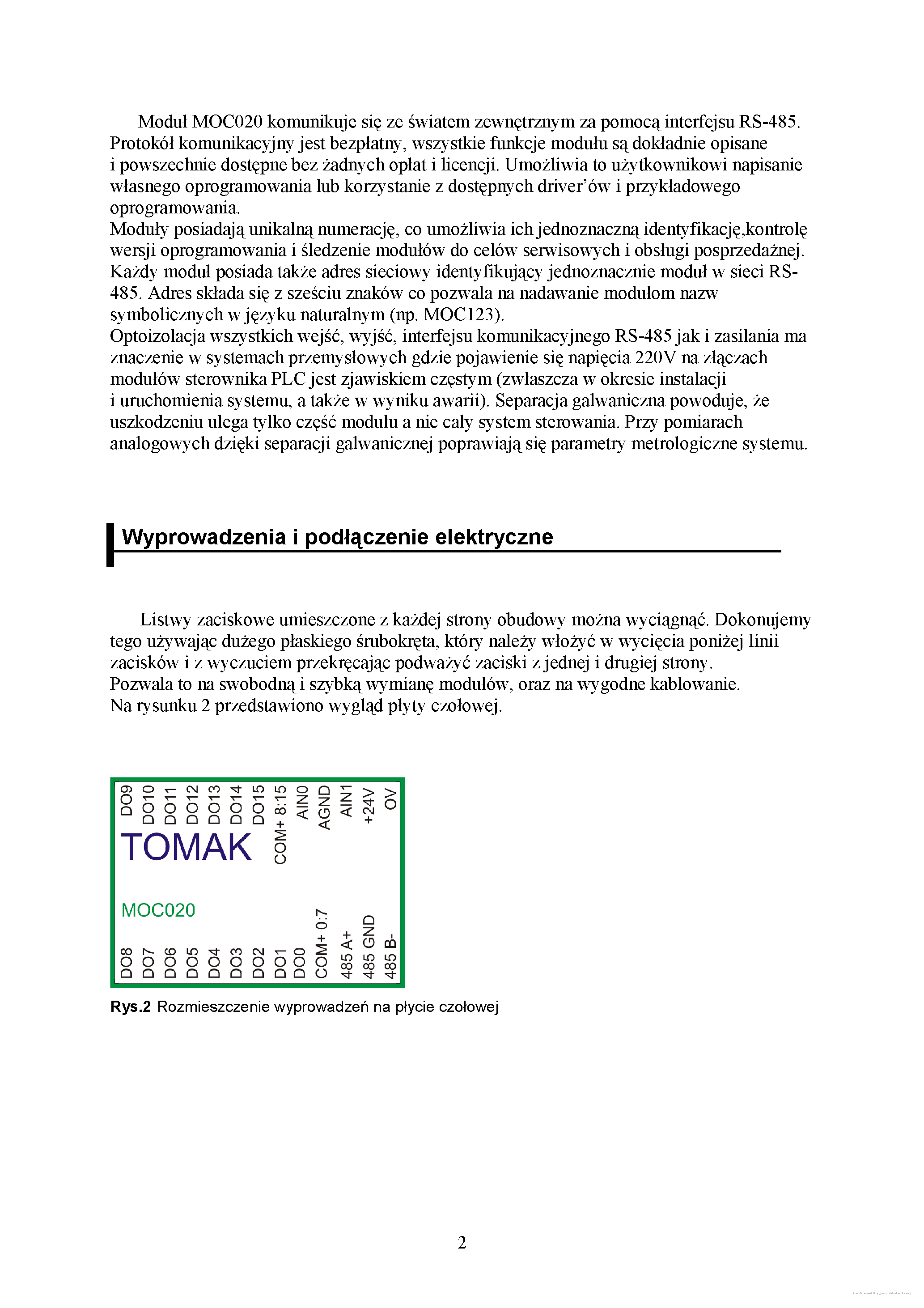 Datasheet MOC020 - page 2