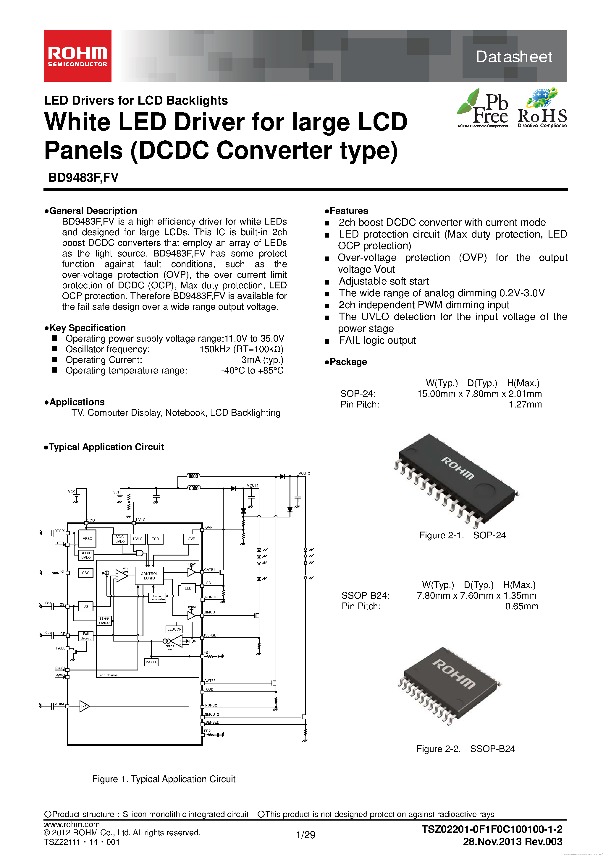 Даташит BD9483F - страница 1