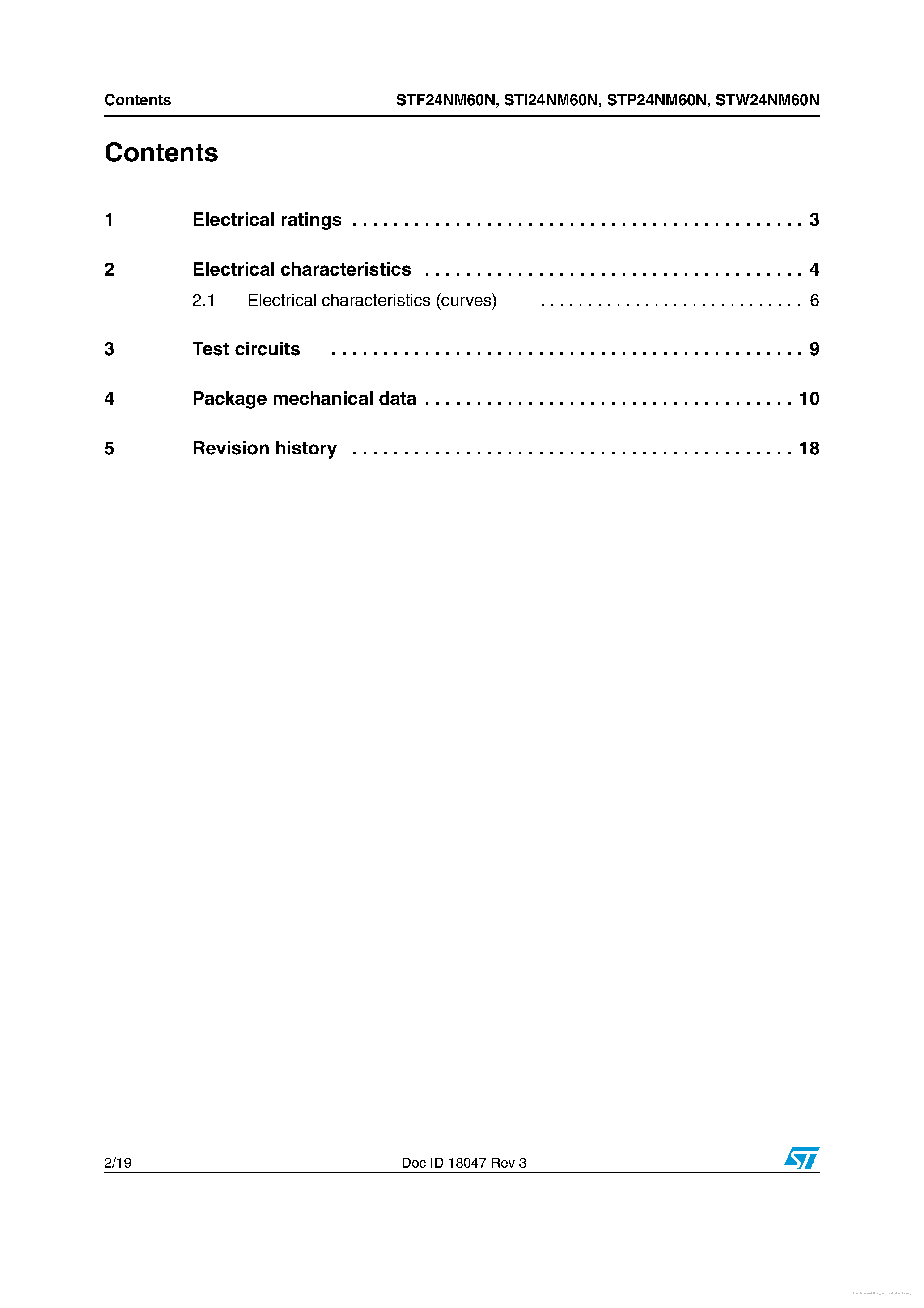 Datasheet STP24NM60N - page 2