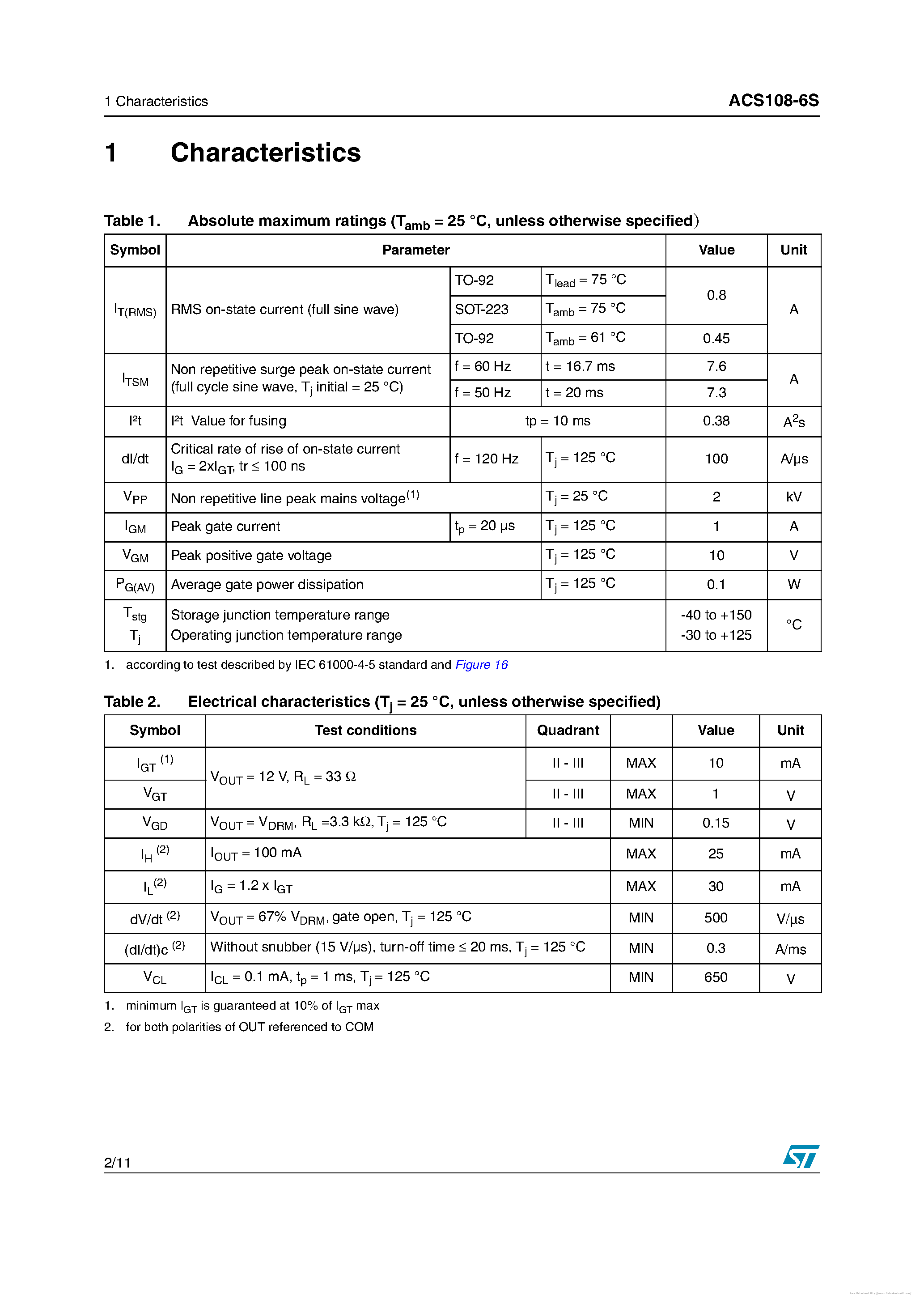 Даташит ACS108-6S - страница 2