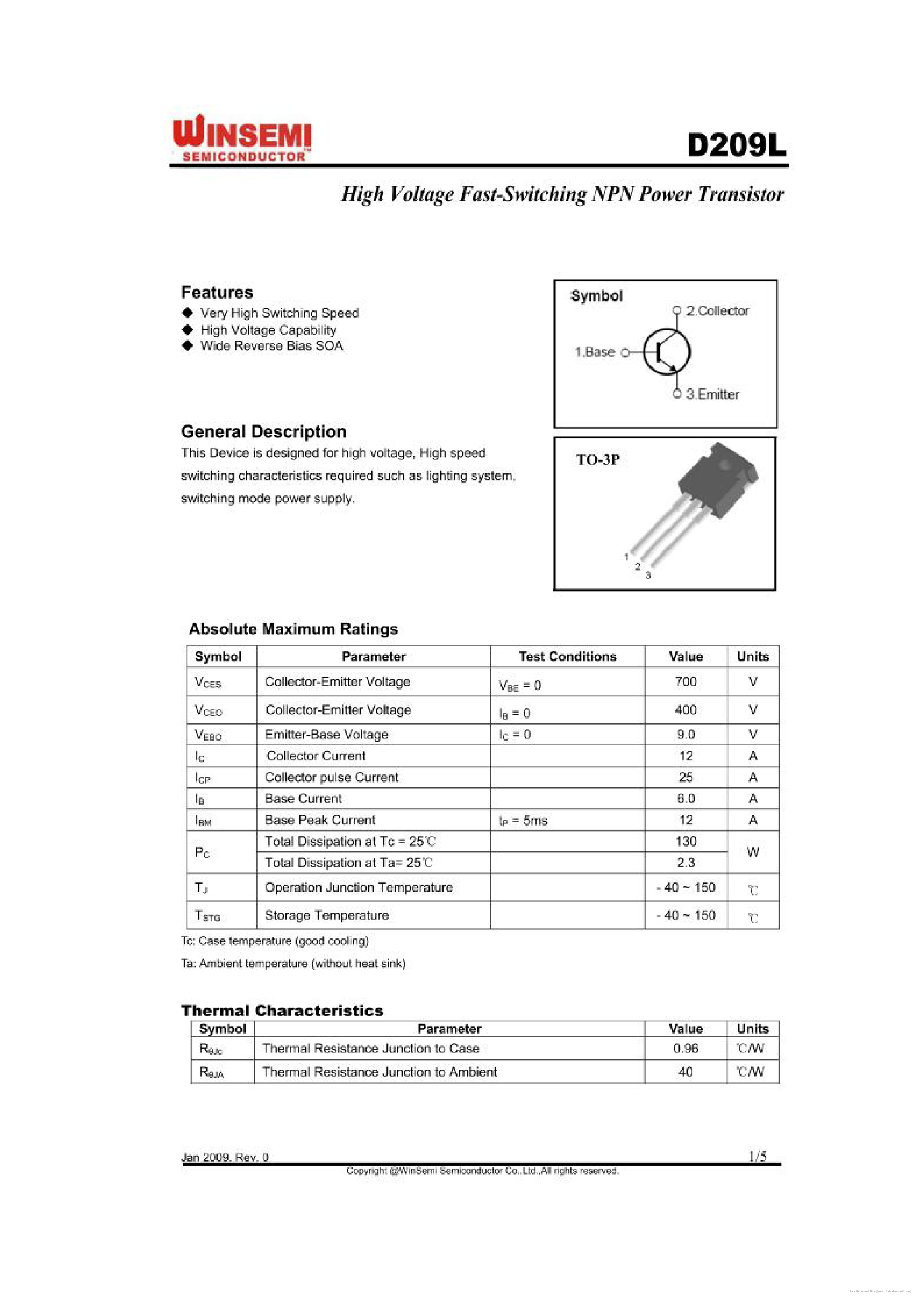 Даташит на микросхему D209L страница 1 Даташит D209L - страница 1