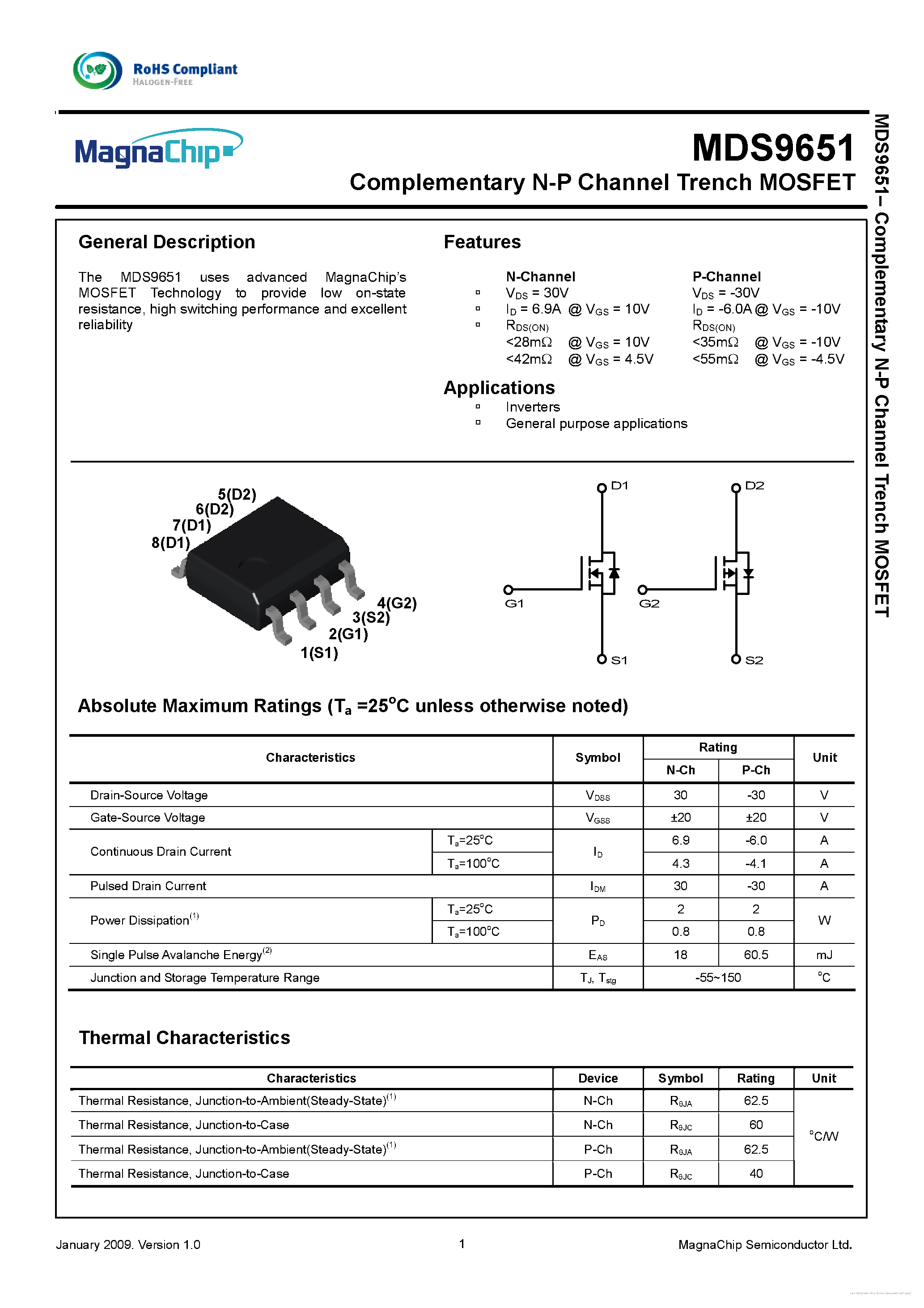 Даташит MDS9651 - страница 1