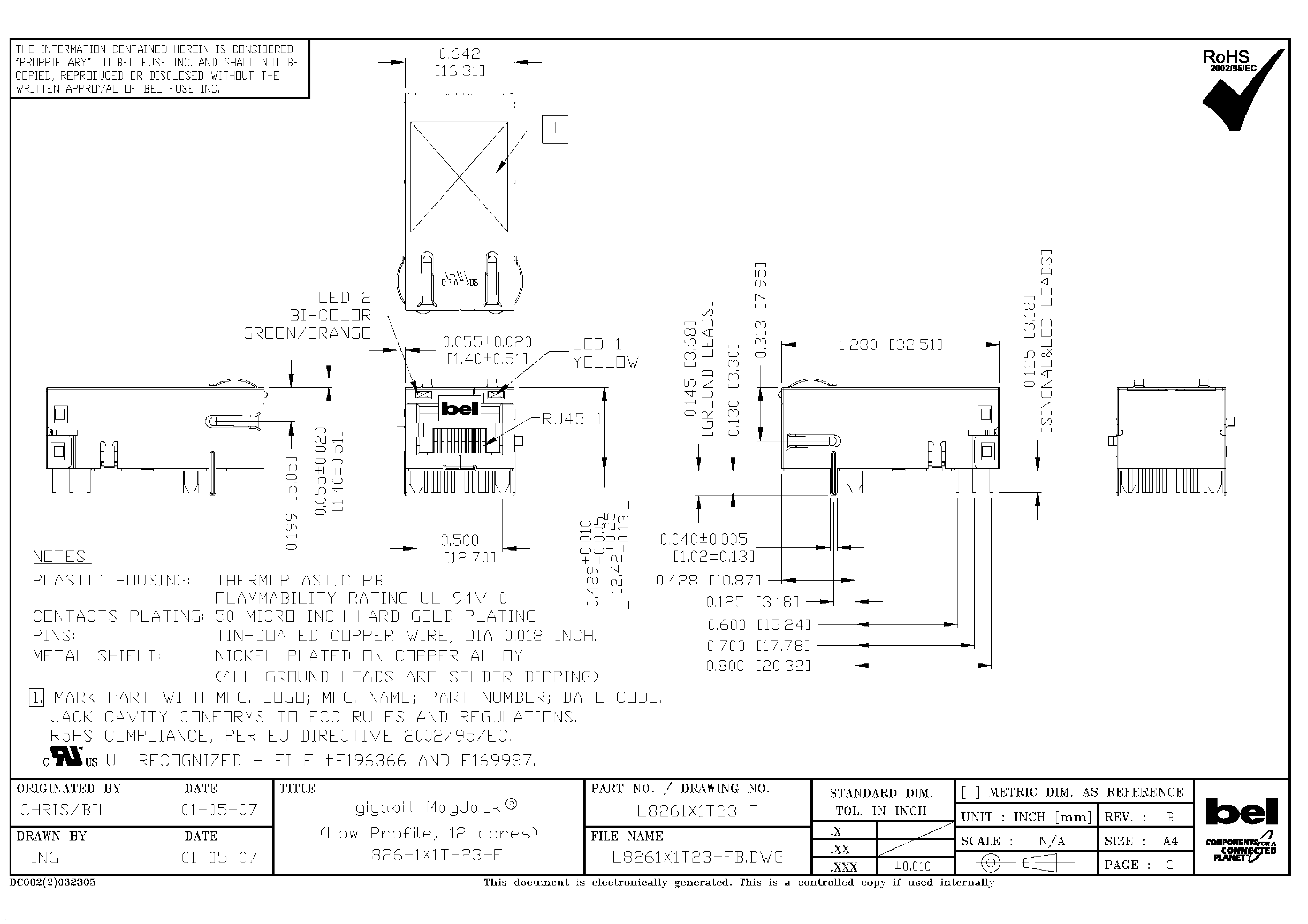 Datasheet L826-1X1T-23-F page 2 Datasheet L826-1X1T-23-F - page 2