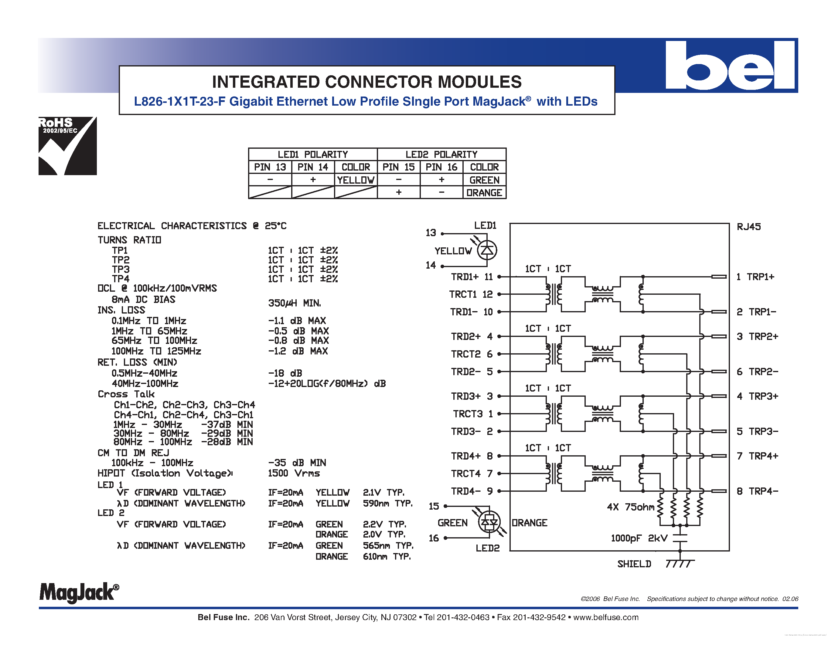 Даташит на микросхему L826-1X1T-23-F страница 1 Даташит L826-1X1T-23-F - страница 1