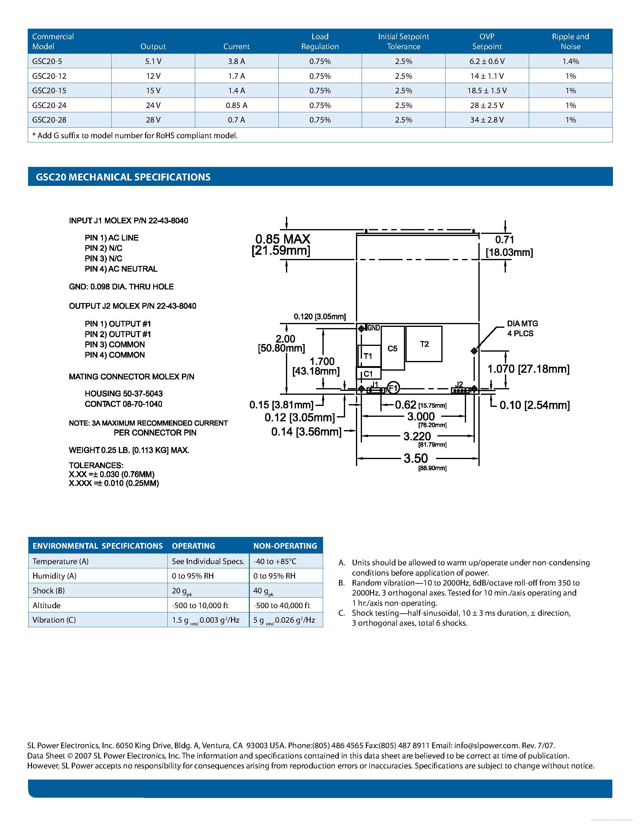 Datasheet GSC20-12 - page 2