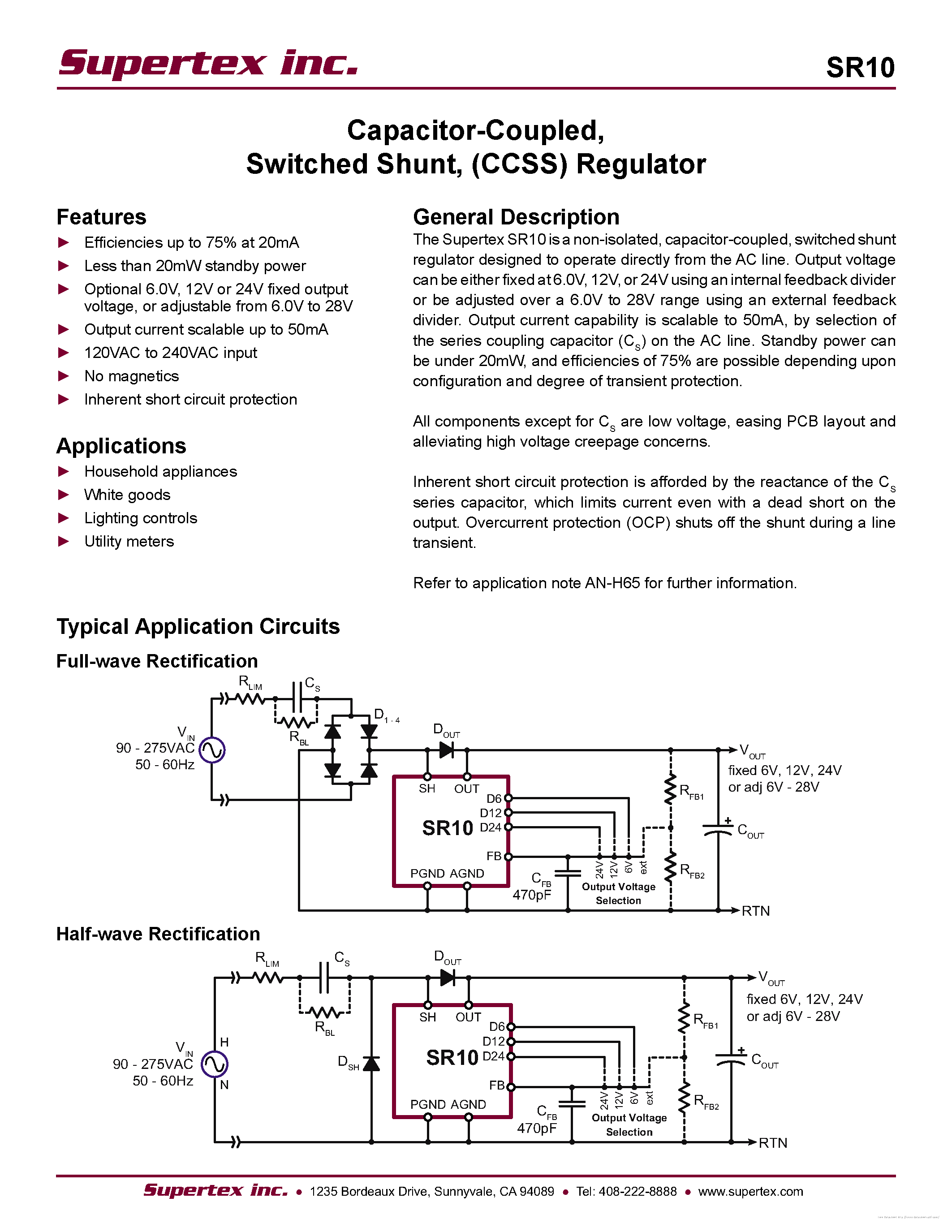 Даташит SR10LG-G - страница 1