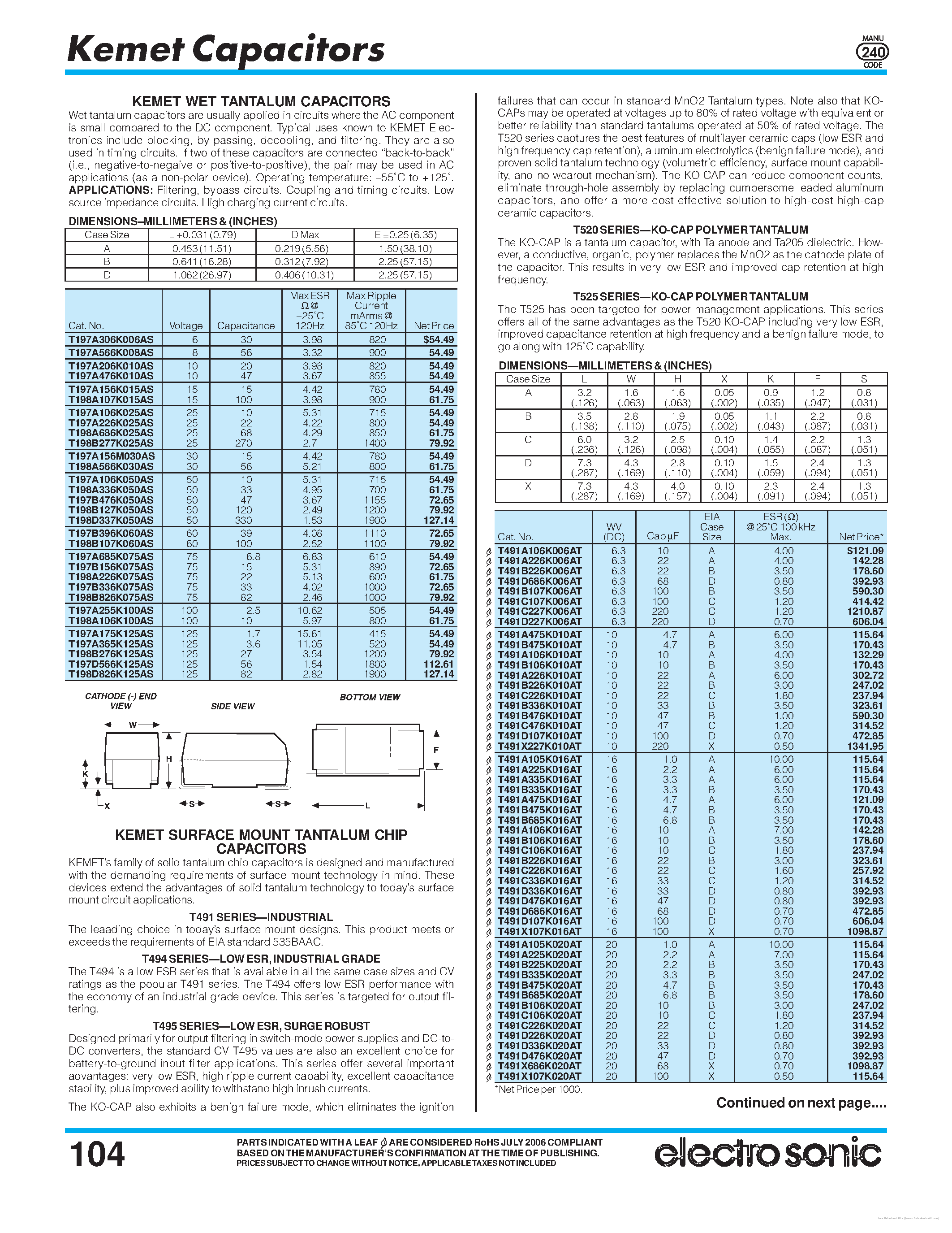 Datasheet NRSA101M16V6.3X11F - page 1