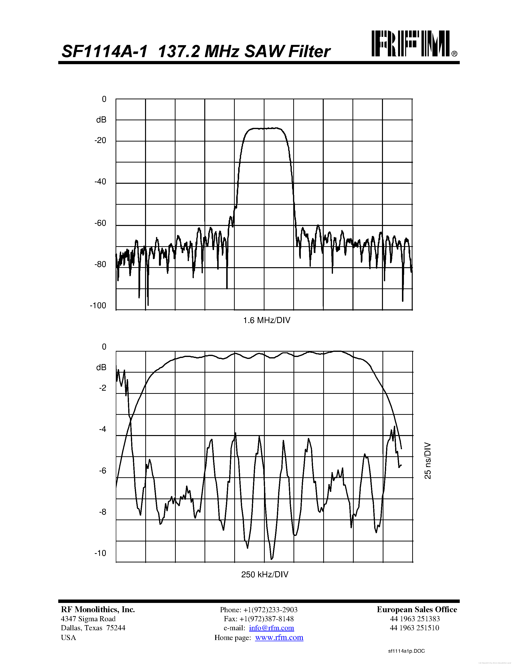 Datasheet SF1114A-1 - page 2