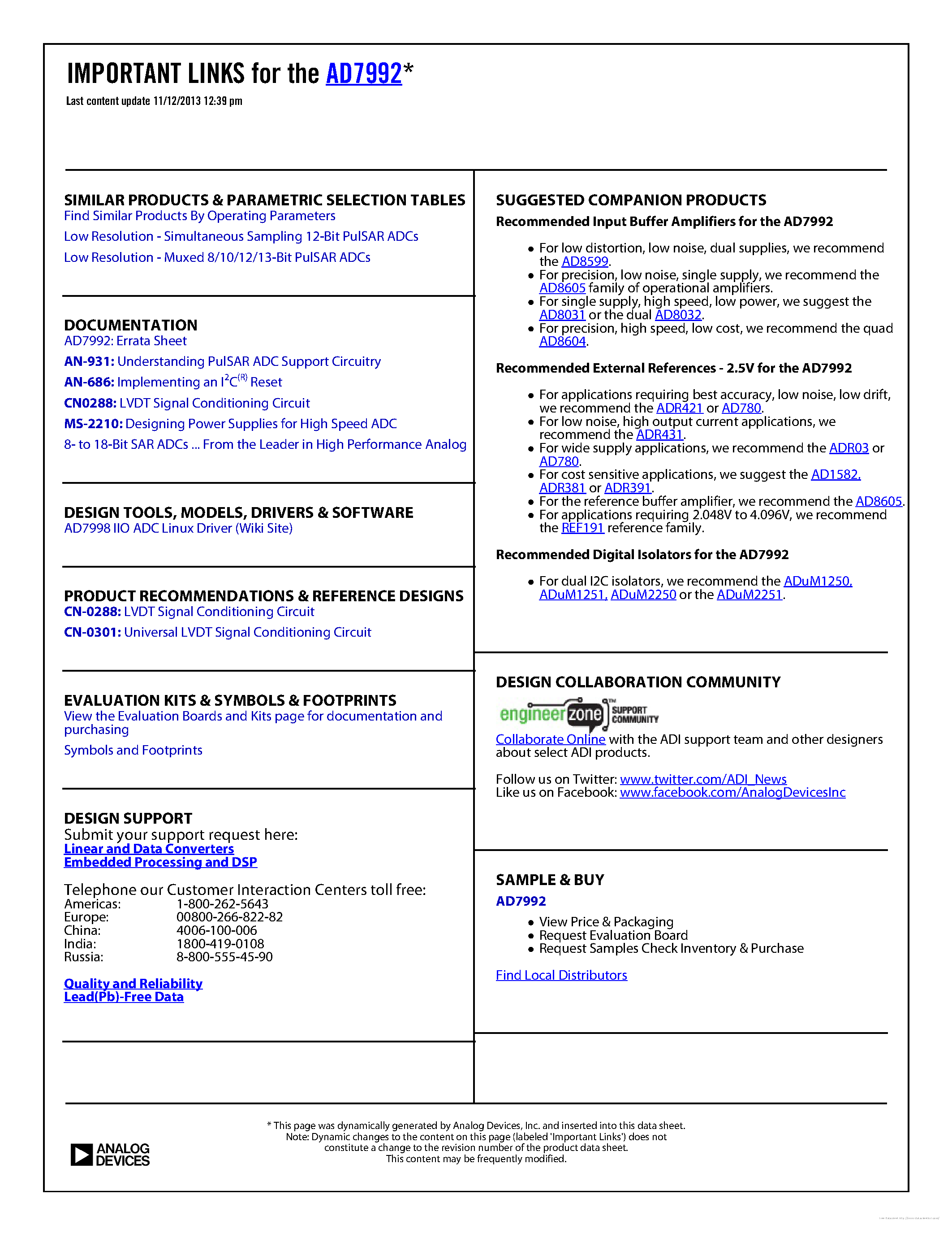 Datasheet AD7992 - page 2