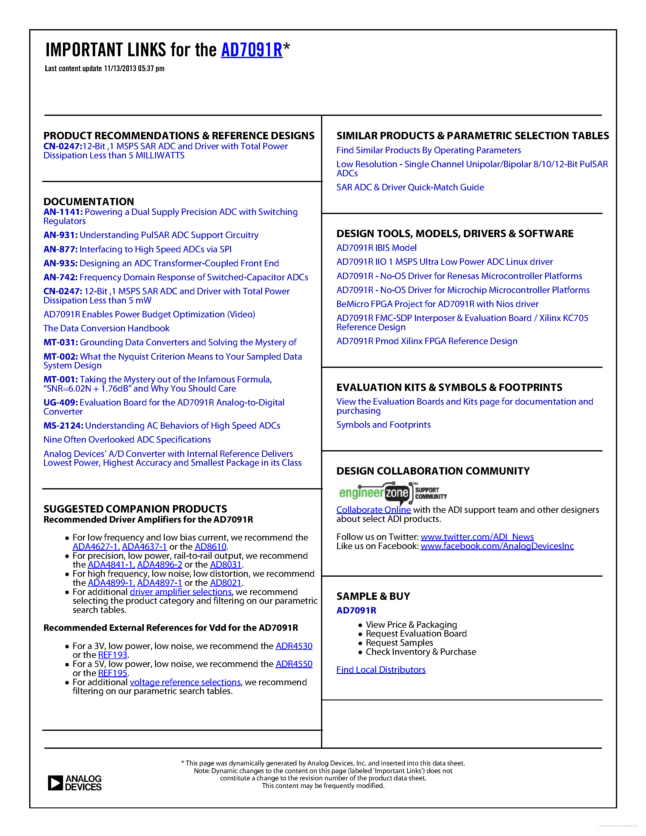 Datasheet AD7091R - page 2
