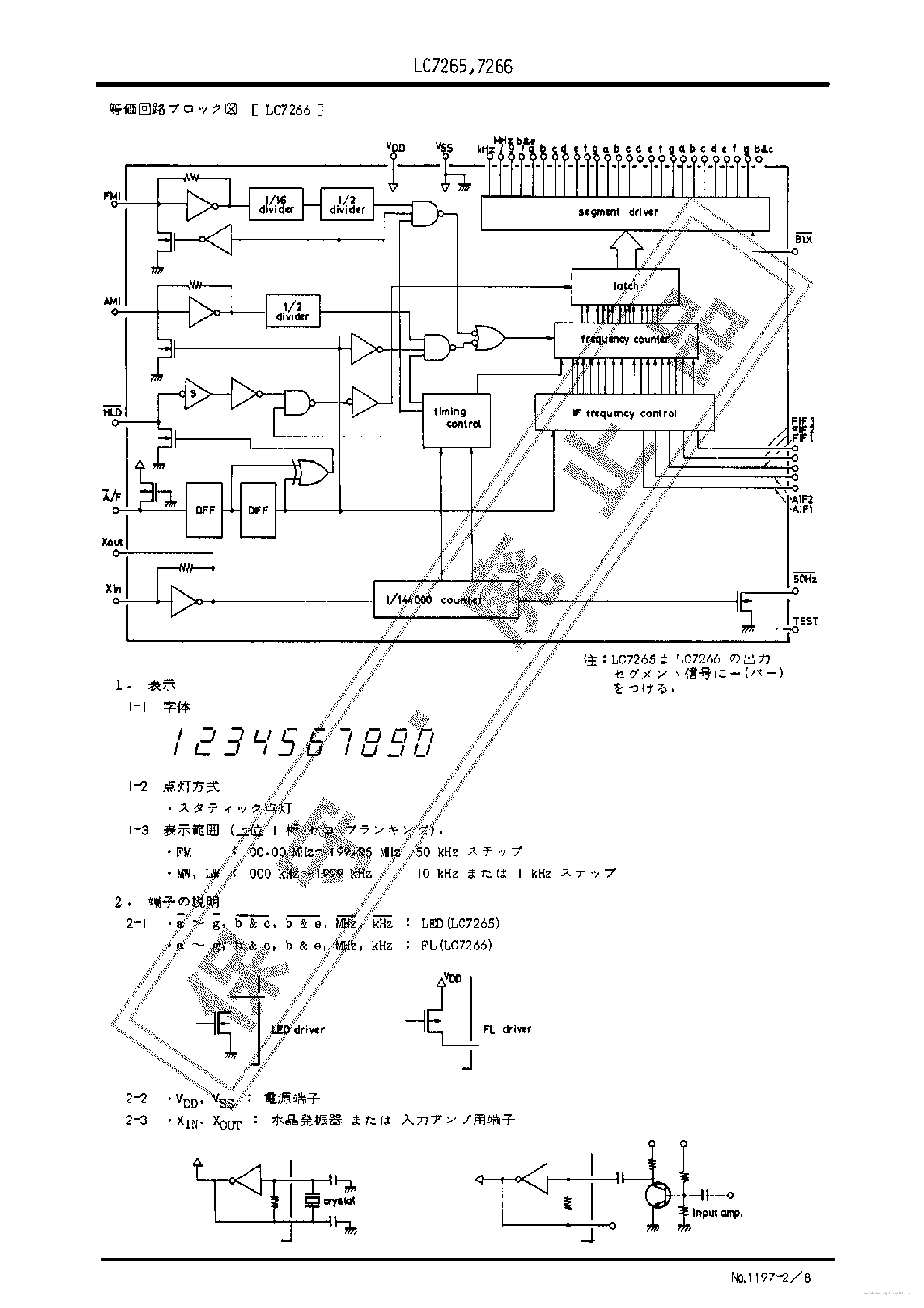 Даташит LC7265 - страница 2
