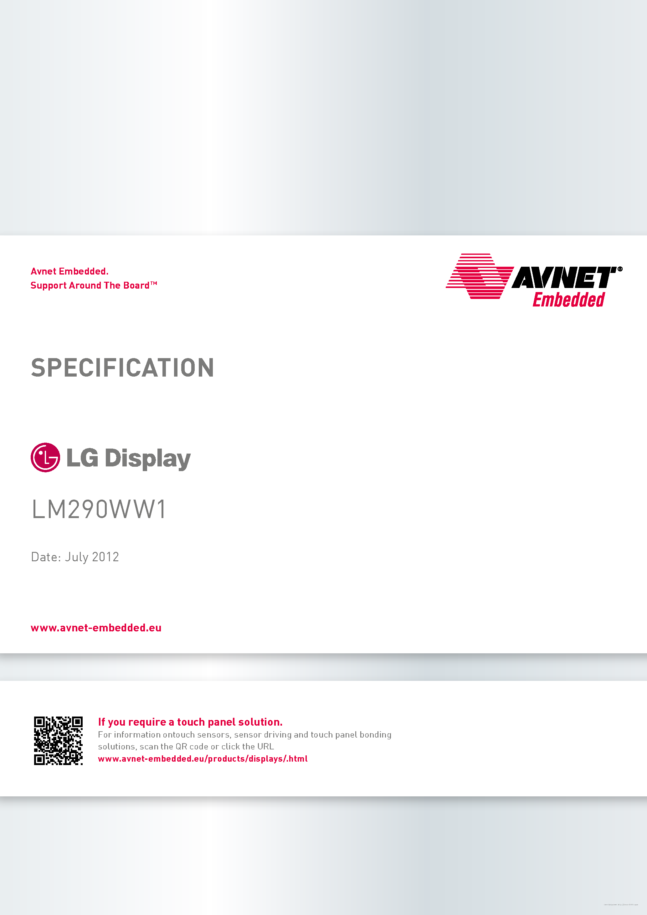 Даташит LM290WW1-SSA1 - страница 1