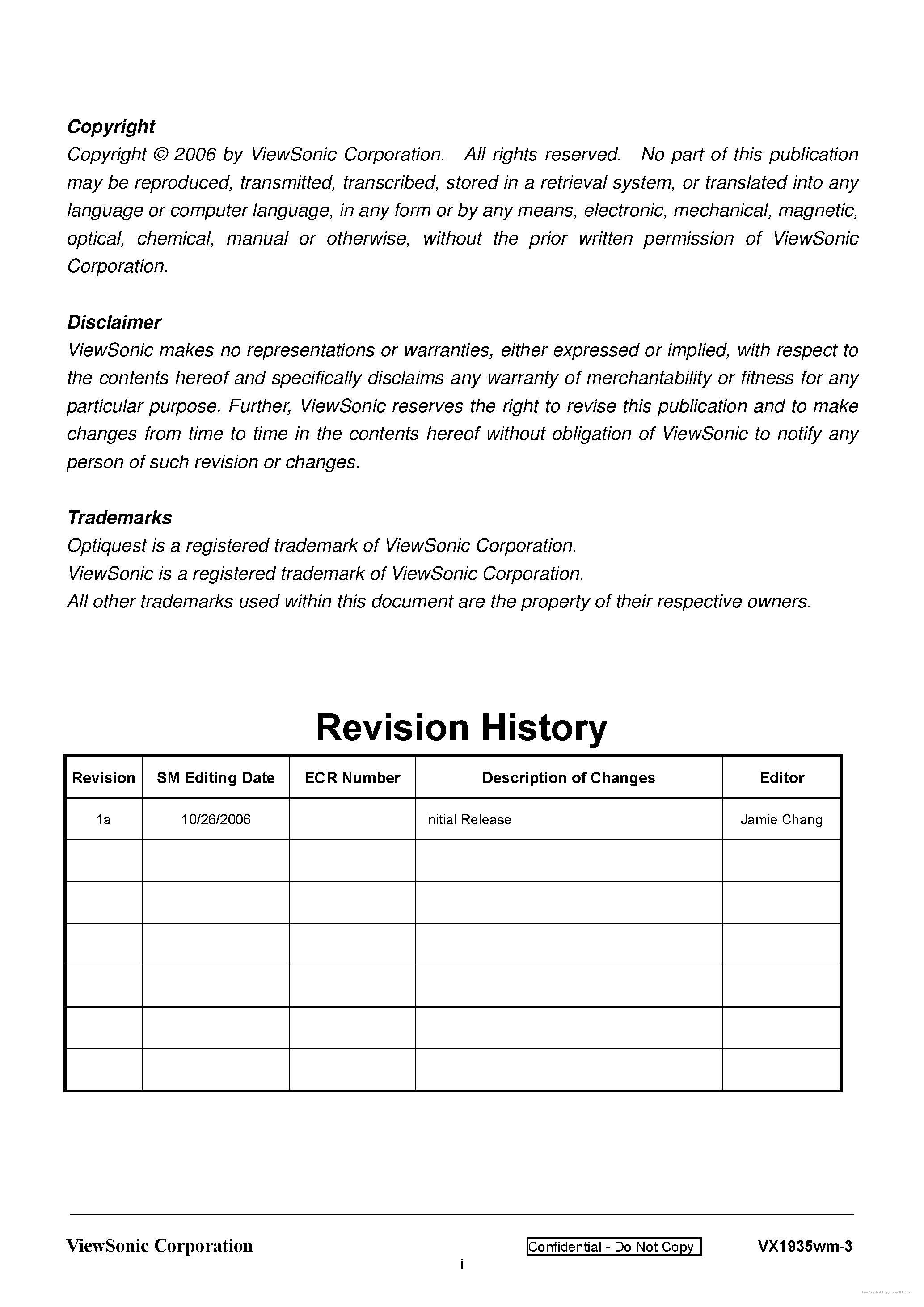 Datasheet VX1935wm-3 - page 2