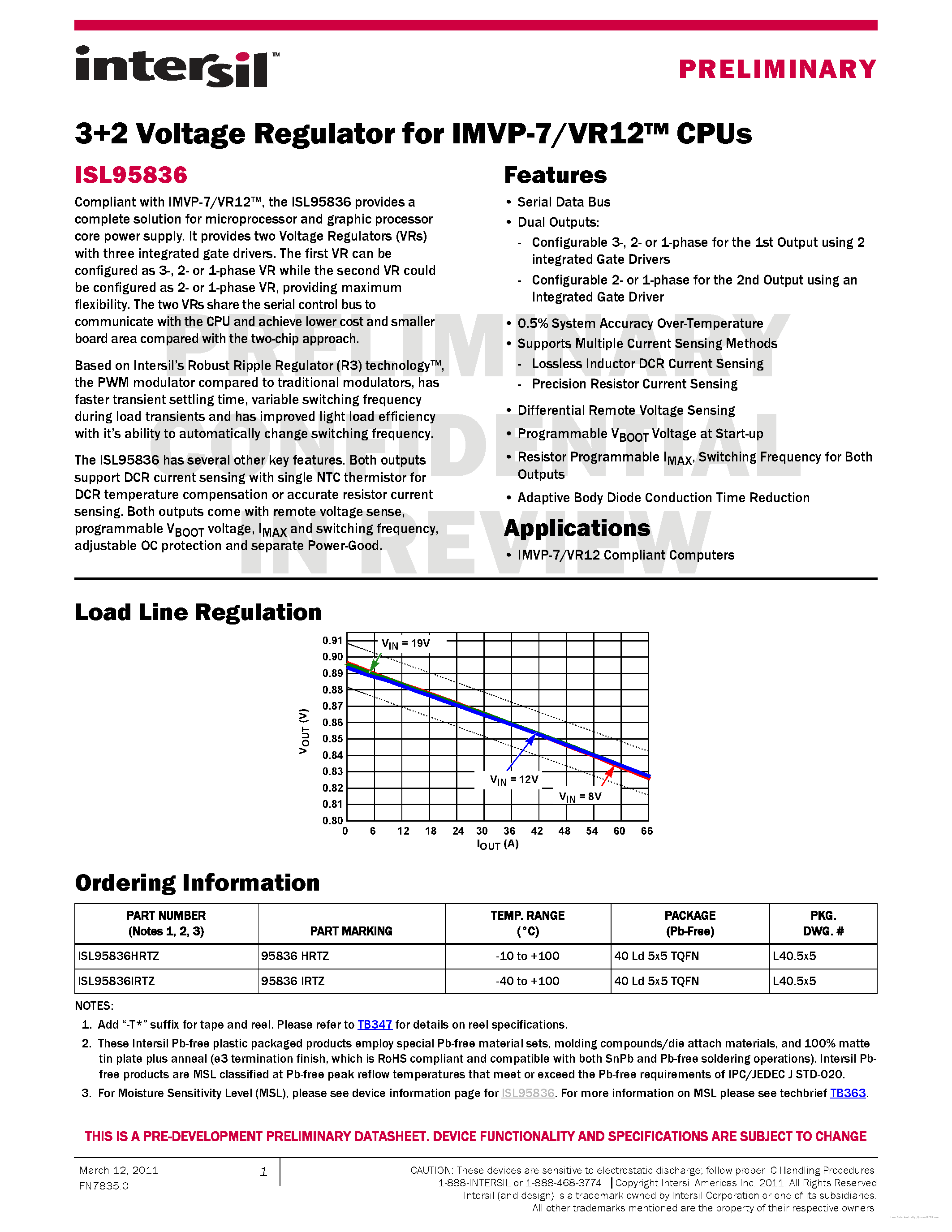 Datasheet ISL95836 - page 1