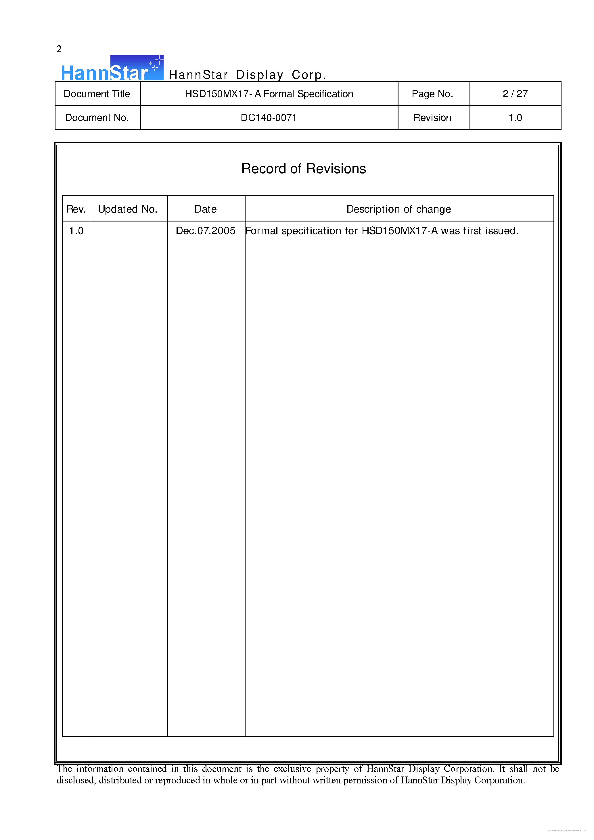 Datasheet HSD150MX17 - page 2