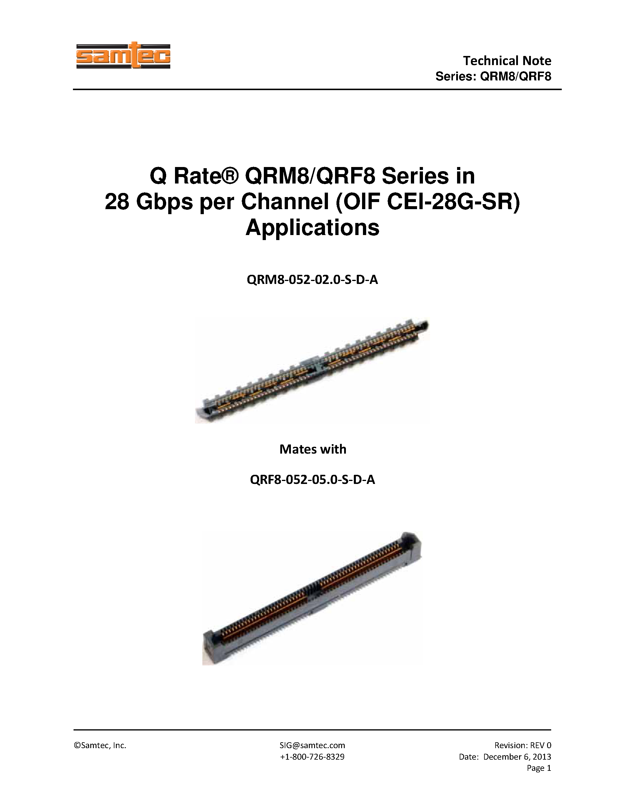 Datasheet QRF8 - page 1