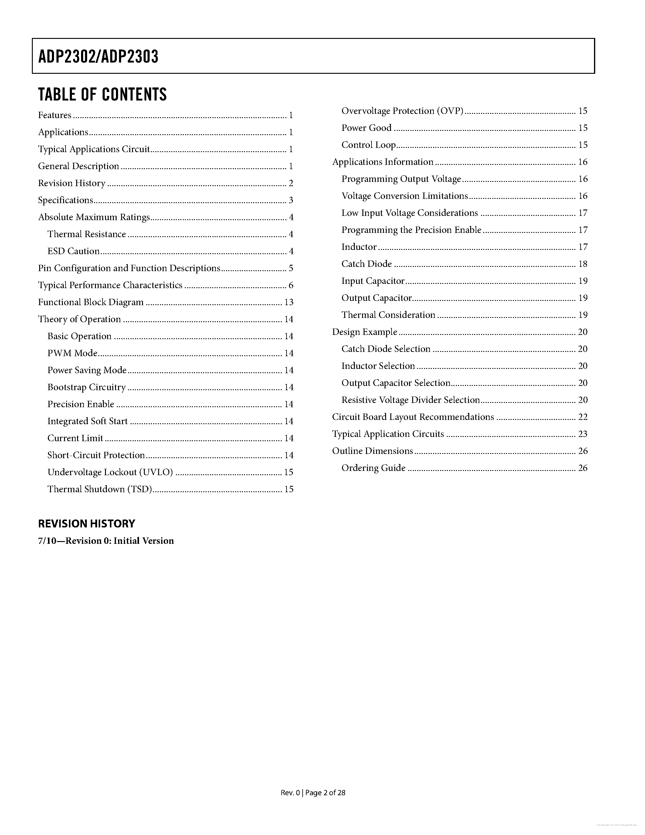 Даташит ADP2302 - страница 2