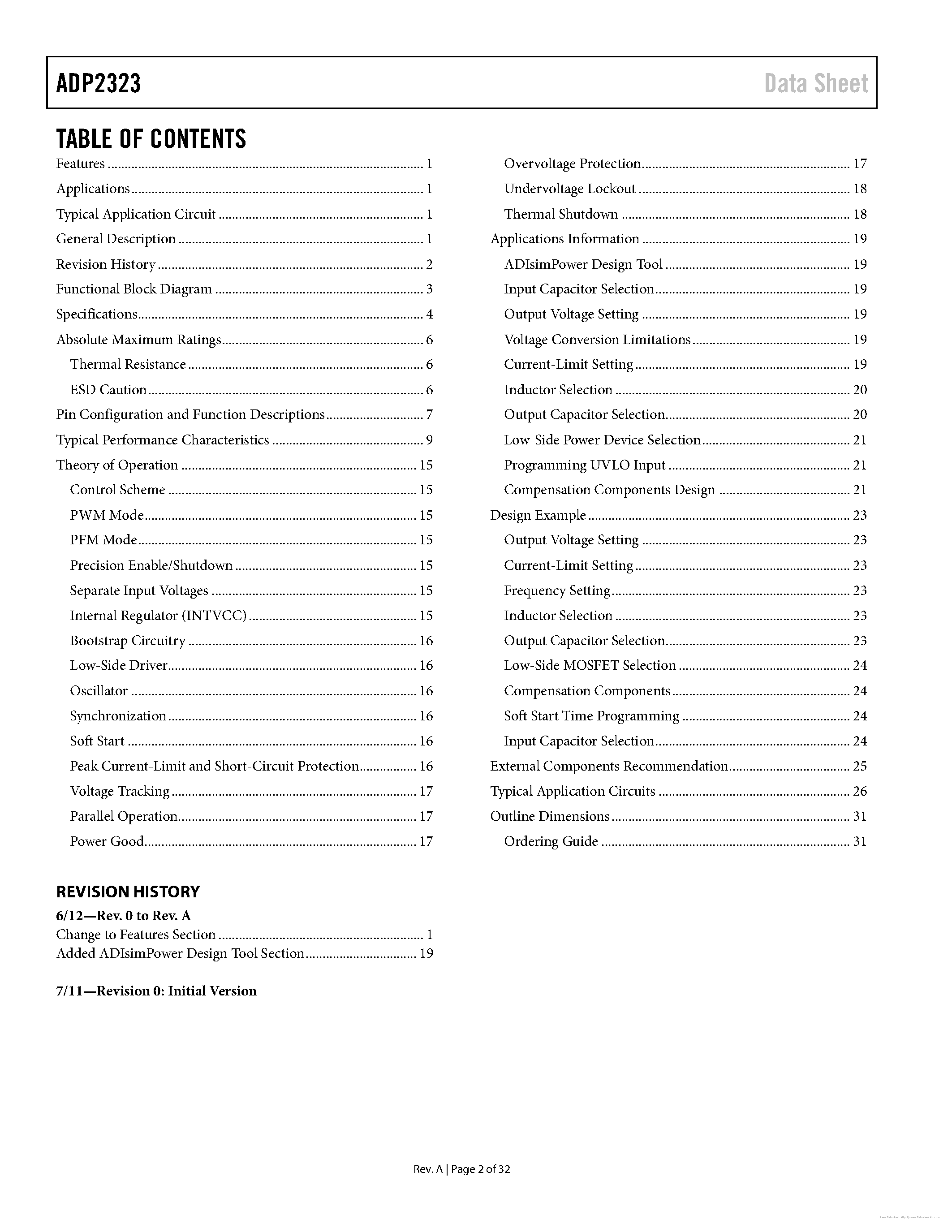 Даташит ADP2323 - страница 2